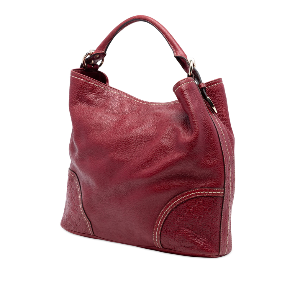 Pre-Loved Gucci Large Guccissima Trimmed Leather Signoria Hobo Bag - Picture 2 of 7